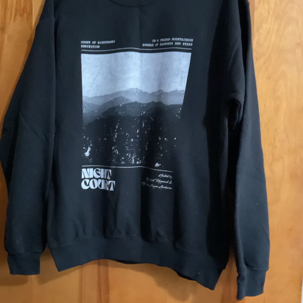 Night Court Black Graphic  Sweatshirt